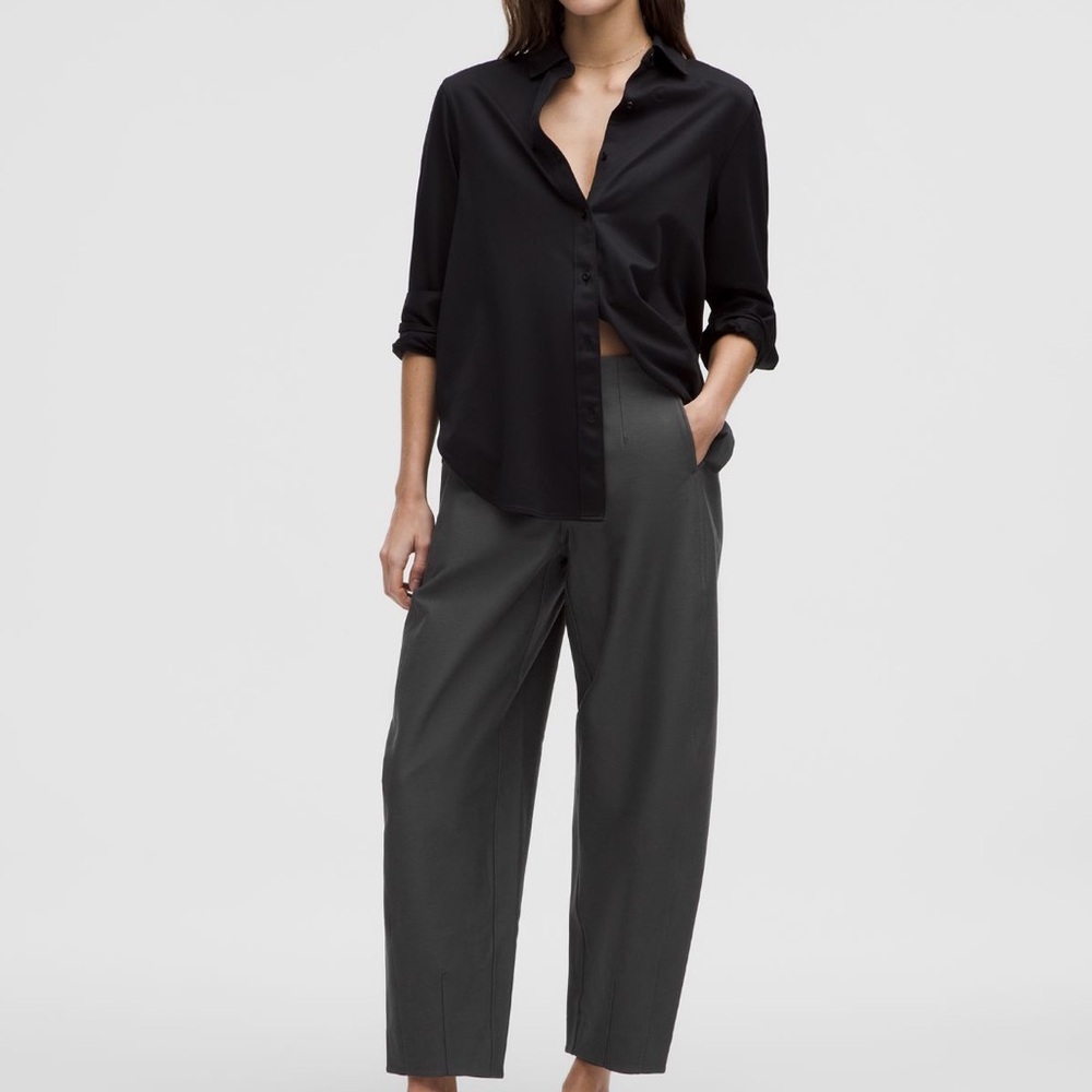 Lululemon Gray Trousers - Utilitech Twill Mid-Rise Barrel-Leg Pant